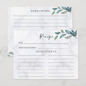 Postale Mariage fleur sauvage, Carte Recette Boho (Devant / Derrière)