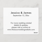 Postale Mariage Logement Typographie Carte de boîtier (Dos)