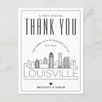 Mariage Louisville | Merci de venir ! Carte postal