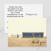 Postale Mariage merci carte postale, simple texte d'angle (Devant / Derrière)