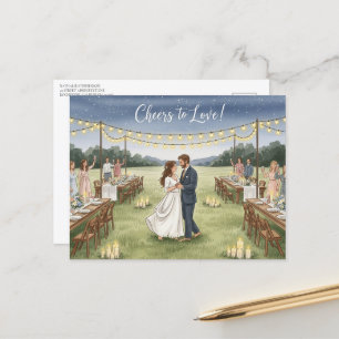 Postale Mariage moderne élégant Enregistrer la carte posta