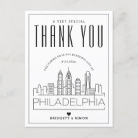 Mariage Philadelphie | Merci de venir ! Carte post