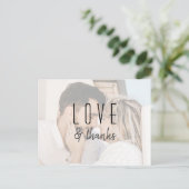 Postale Mariage photo de script moderne Carte de remerciem (Debout devant)