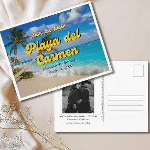 Postale Mariage Playa del Carmen Enregistrer la date Carte