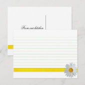 Postale Mariage Recette Carte Bright Daisy (Devant / Derrière)