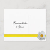Postale Mariage Recette Carte Bright Daisy (Dos)