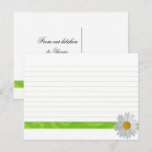 Postale Mariage Recette Carte Bright Daisy (Devant / Derrière)