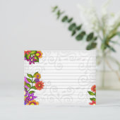 Postale Mariage Recette Carte Fleurs Lumineuses (Debout devant)