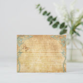 Postale Mariage Recette Carte Papillon Vintage (Debout devant)