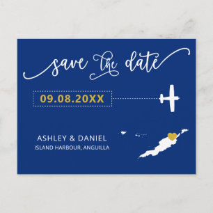 Postale Marine Anguilla Mariage Enregistrer la carte de da