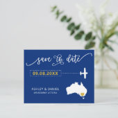 Postale Marine Australie Mariage Enregistrer la carte de d (Debout devant)