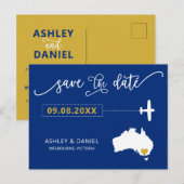 Postale Marine Australie Mariage Enregistrer la carte de d (Devant / Derrière)