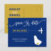 Postale Marine Barbade Mariage Enregistrer la carte de la (Devant / Derrière)