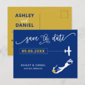 Postale Marine Bermuda Mariage Enregistrer la carte postal (Devant / Derrière)