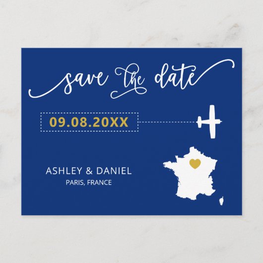 Postale Marine France Mariage Enregistrer la carte des dat (Devant)