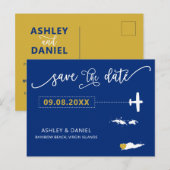 Postale Marine Îles Vierges Mariage Enregistrer la carte d (Devant / Derrière)