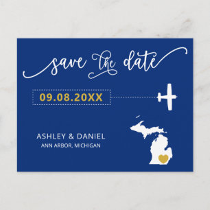 Postale Marine Michigan Mariage Enregistrer la carte posta