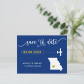 Postale Marine Missouri Wedding Enregistrer la carte posta (Debout devant)