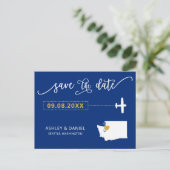 Postale Marine Washington Mariage Enregistrer la carte pos (Debout devant)