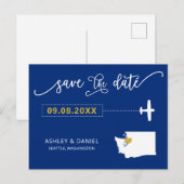 Postale Marine Washington Mariage Enregistrer la carte pos (Devant / Derrière)