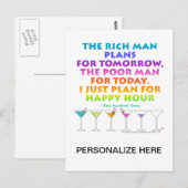 Postale MARTINI ZEN - Plan pour l'heureuse heure Carte po (Devant / Derrière)