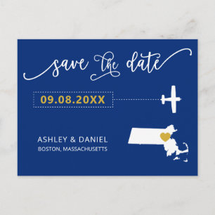 Postale Massachusetts Mariage Enregistrer la carte de la d