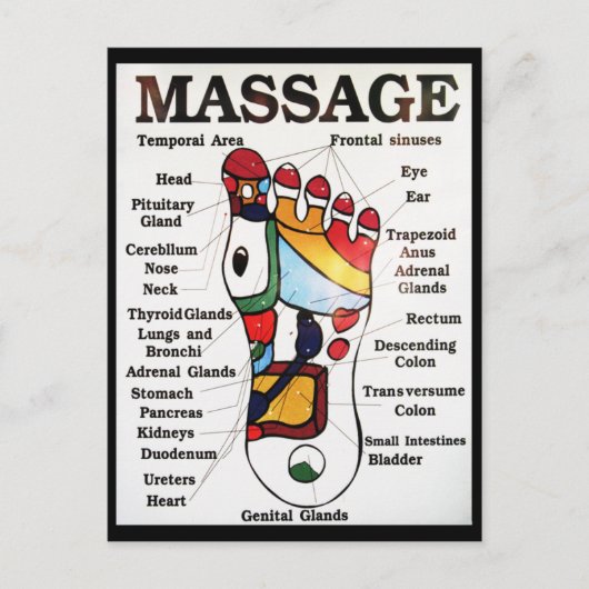 Postale Massage de pieds thaïlandais ~ Carte de réflexolog (Devant)