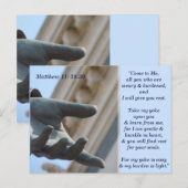 Postale Matthieu 11 28 30 Carte mémoire de l'écriture (Devant / Derrière)
