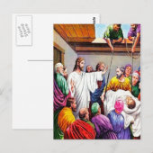 Postale Matthieu 9:1-8 Jésus Pardonne et guérit carte post (Devant / Derrière)