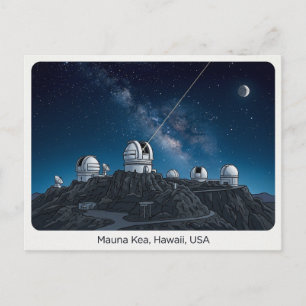 Postale Mauna Kea Hawaii USA Observation des étoiles Carte