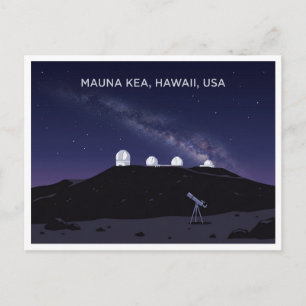 Postale Mauna Kea Hawaii USA Observation des étoiles Carte