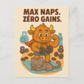 Postale Max Naps, Gains Zéro - Drôle Bullio Gym Carte Post (Devant)