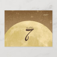 Me déplacer vers la lune - Carte de numéro de tabl