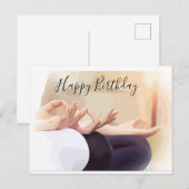 Postale Méditation Yoga index index Carte Anniversaire (Devant / Derrière)