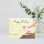 Postale Méditation Yoga index index Carte Anniversaire (Debout devant)