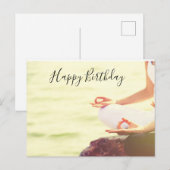 Postale Méditation Yoga index index Carte Anniversaire (Devant / Derrière)