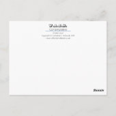 Postale Méditations sur la signification de la carte posta (Dos)