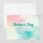 Postale Meilleure maman Bonne fête des mères | Carte posta (Devant / Derrière)