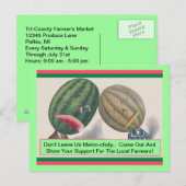 Postale Melons ANTHROPOMORPHIQUES Pun Produire CARTE POSTA (Devant / Derrière)