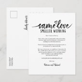 Postale Même amour cœur mignon downsizer carte de mariage (Devant / Derrière)
