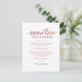 Postale Même amour cœur mignon downsizer carte de mariage (Debout devant)