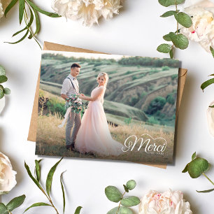 Postale Merci beaucoup carte de mariage photo