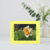 Postale Merci - carte à fleurs ensoleillées (Debout devant)