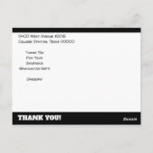 Postale Merci Carte photo pour diplôme/Mariage (Dos)