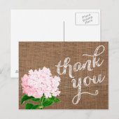 Postale merci note, merci carte postale, burlap (Devant / Derrière)