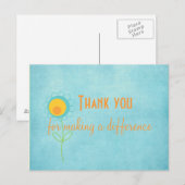 Postale Merci pour faire une carte de soumission différent (Devant / Derrière)