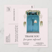 Postale Merci pour la carte de recommandation immobilière (Devant / Derrière)