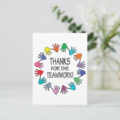 Postale Merci pour la carte de reconnaissance du travail d (Debout devant)