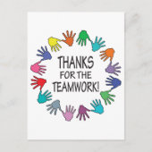 Postale Merci pour la carte de reconnaissance du travail d (Devant)