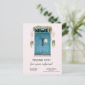 Postale Merci pour la carte de visite immobilière de recom (Debout devant)